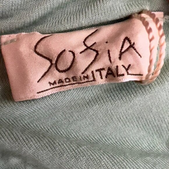 Sofia Made in Italy Green Sheer Batwing Dress Fitted Mini Skirt – One Size NWT - Picture 8 of 10